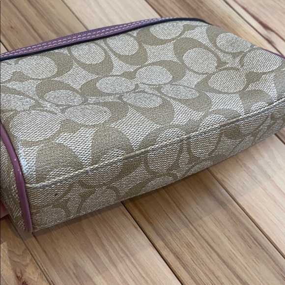 Coach Cosmetic Case - tan & orchid color - Picture 3 of 4